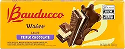 Biscoito Wafer Triplo Chocolate Bauducco 140g