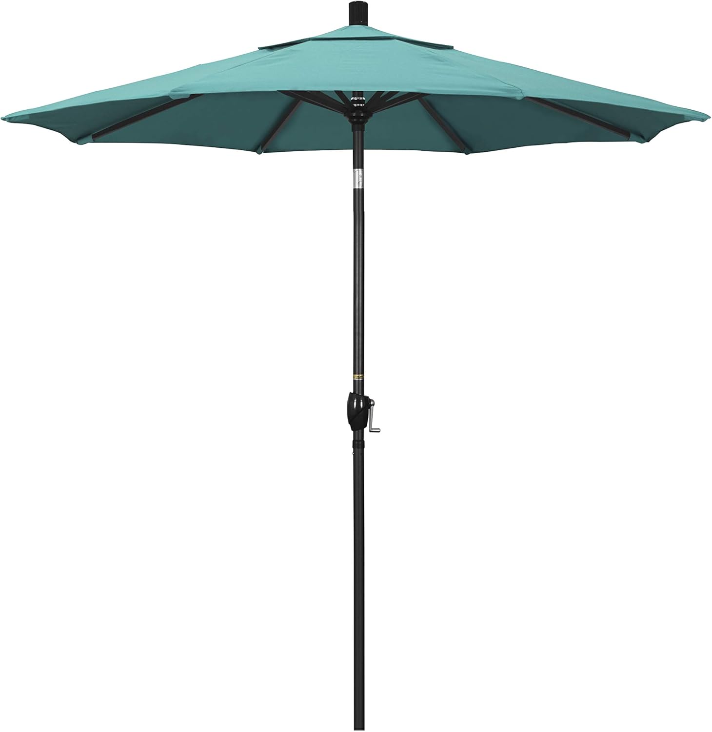 California Umbrella 7.5' Round Aluminum Market Umbrella, Crank Lift