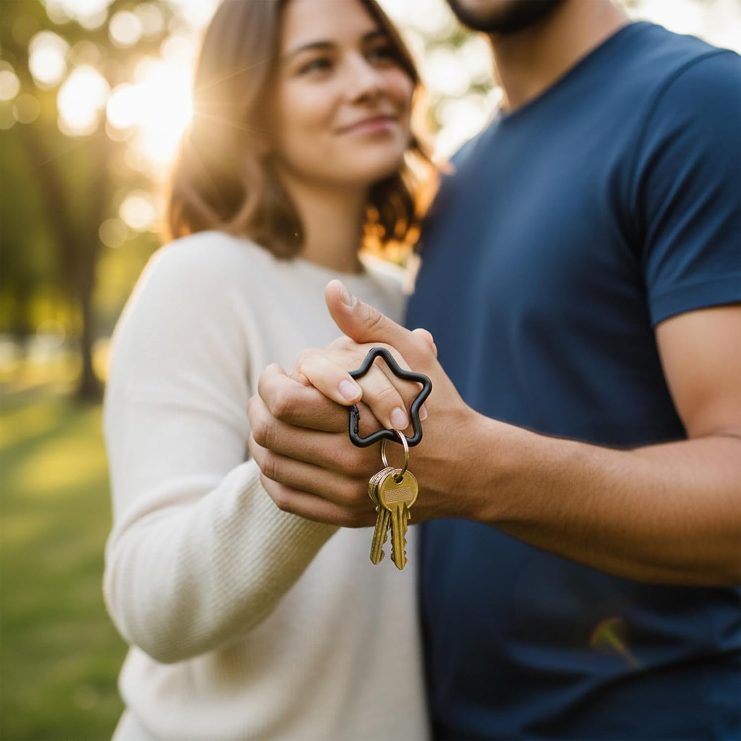 10PCS Star Carabiner Clip, Cute Carabiner Star Shaped Spring Snap Hooks Buckle Keychain for Outdoor Camping Hiking Traveling Accessories (10 Colors) - Image 5