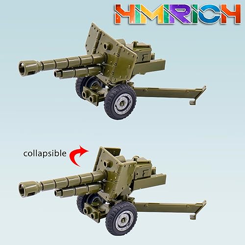Miniatura 3 de HIMIRICH Paquete de armas, juego de juguetes militares, modelo de bloques de construcción para figuras de soldado, equipo del ejército, piezas y