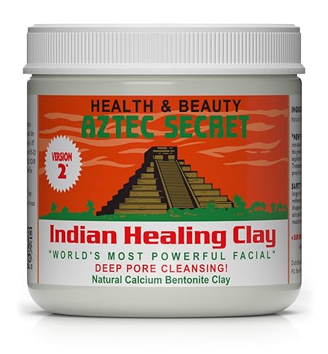 Aztec Secret Arcilla curativa india de 1 libra mascarilla facial y corporal de limpieza de poros profundos la arcilla original de bentonita de