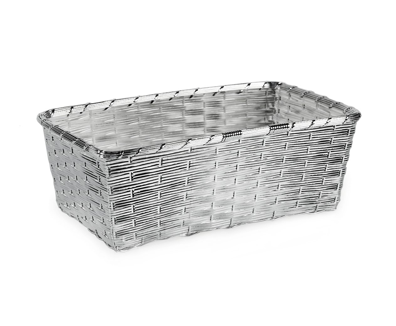Silber-Brotkorb & Obstschale (25x14x8 cm) – Edel Versilbert (Silber-Plated). Hochwertige Verarbeitung & Modernes Design