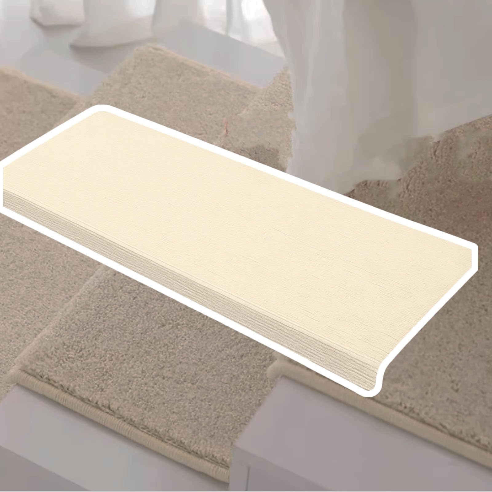 Tapetes antideslizantes para pasillo, 15 unidades, color gris oscuro y marrón (24 cm x 70 cm), grado comercial para suelos de azulejos, fácil instalación, duradero, protección del suelo