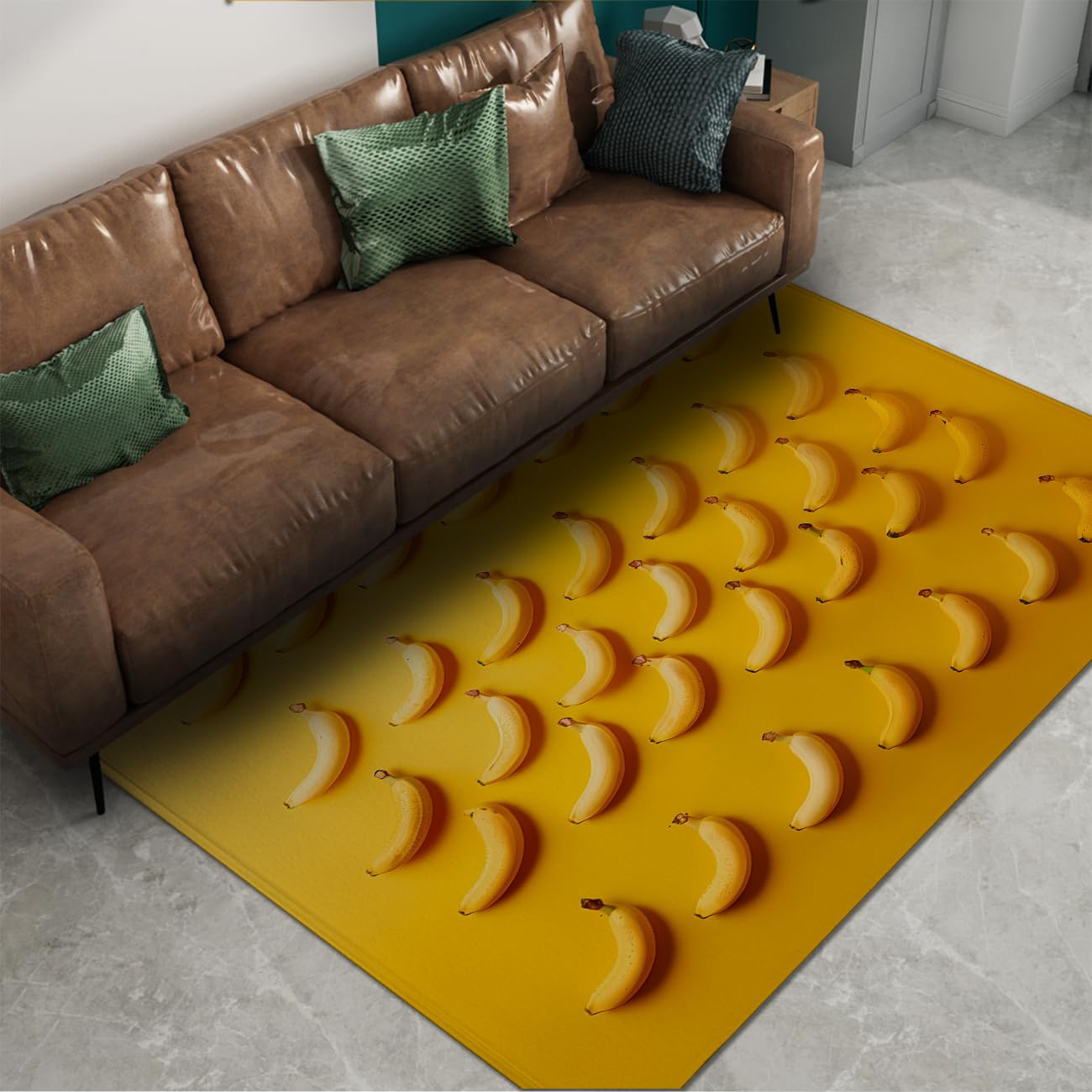Tapis lavable 60x90cm à poil bas antidérapant et résistant aux taches de cuisine