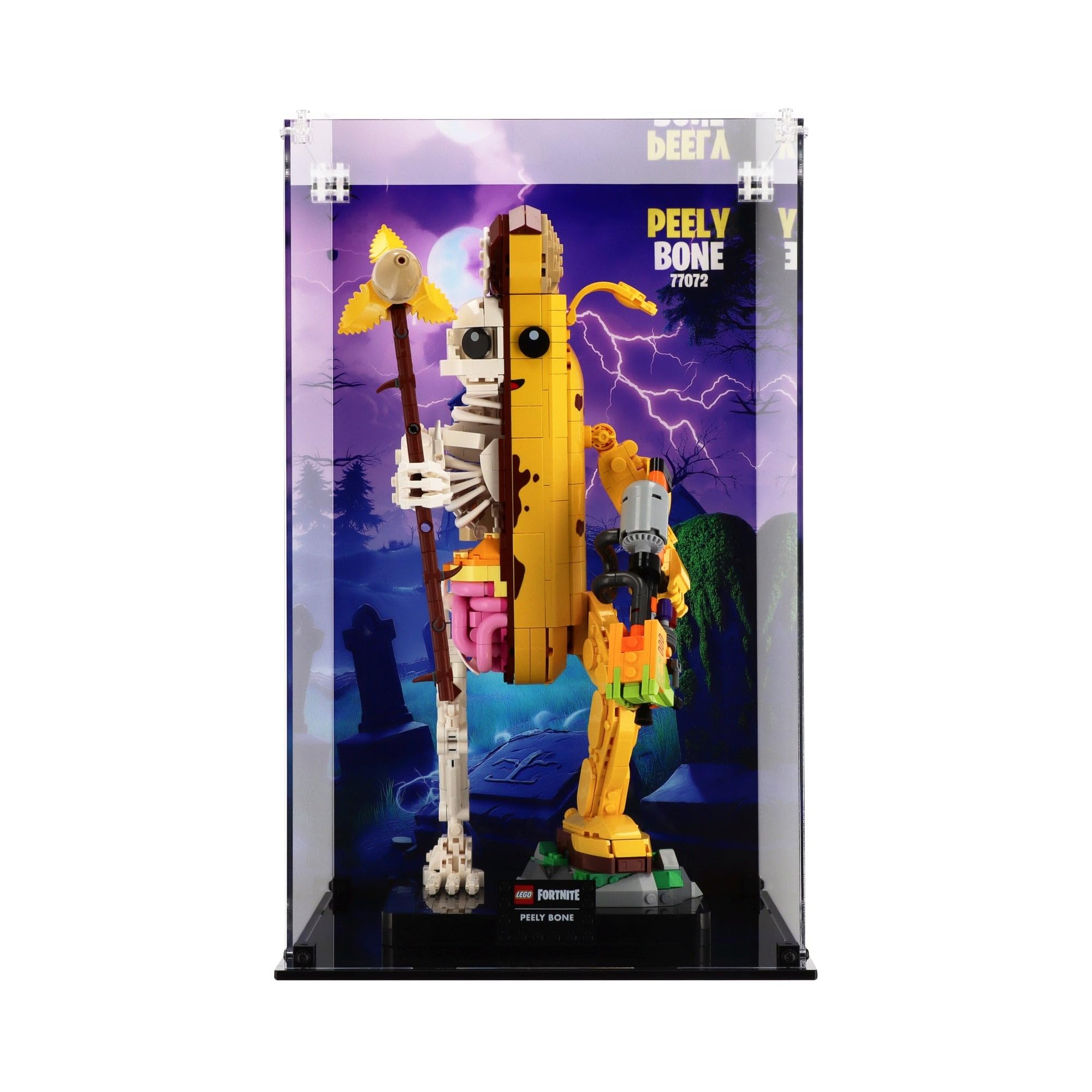 Plexico Clear Display Case Compatible With Lego Fortnite 77072 Peely Bone