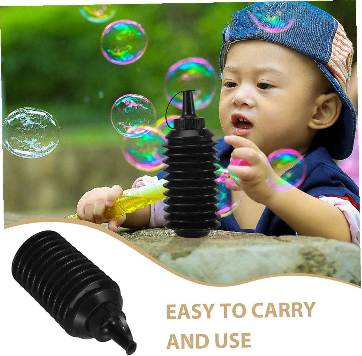 Vaguelly Foldable Compression Bottle Toy Bead Holder 600Ml Portable Storage Container with Cap for Diy Beading Crafts and Preschool Sensory Play