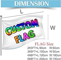 Vista 2 de Bandera personalizada de 2 x 3 pies, banderas personalizadas de doble cara para hacer tu propia bandera de foto, texto/logotipo, bandera