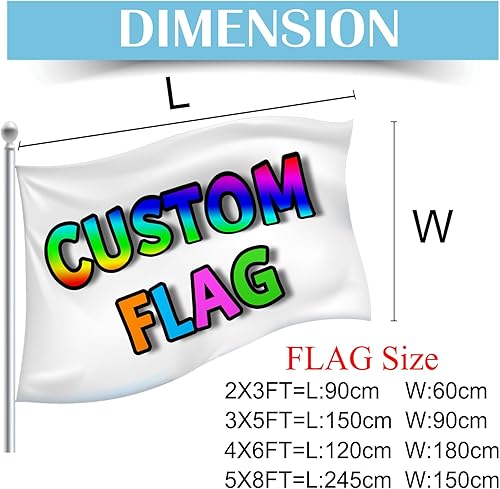 Miniatura 2 de Bandera personalizada de 2 x 3 pies, banderas personalizadas de doble cara para hacer tu propia bandera de foto, textologotipo, bandera para
