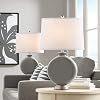 Color Plus Carrie 26 12 High Gauntlet Gray Table Lamps Set of 2