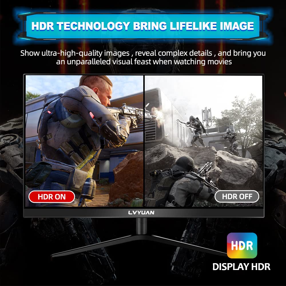 Amazon.com: LVYUAN 27 吋165hz 1440P IPS 2560 x 1440 遊戲顯示器
