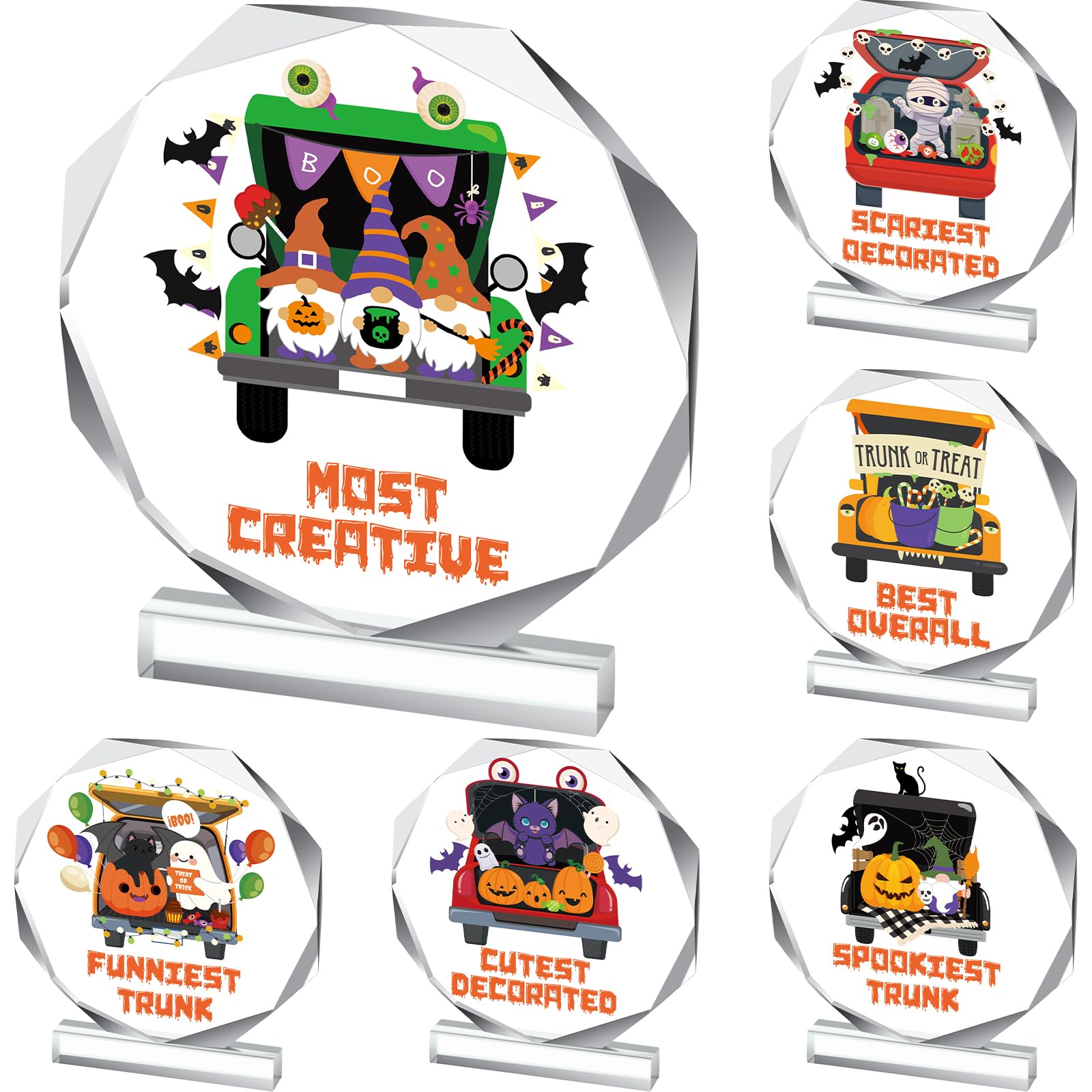 Geetery 6 Halloween Costume Contest Acrylic Trophy Awards Adults