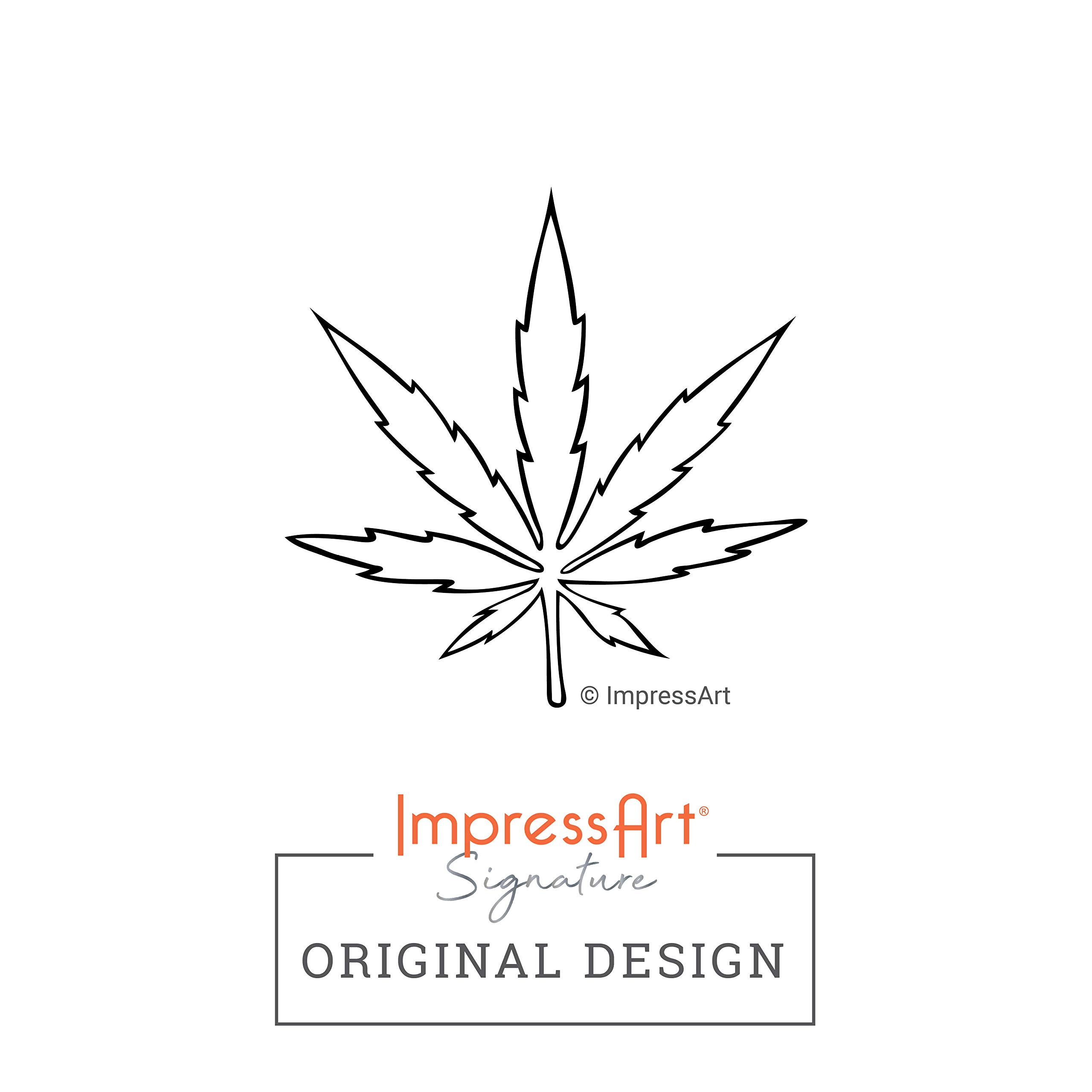 ImpressArt - Hemp Leaf Signature Metal Design Stamp, 6mm