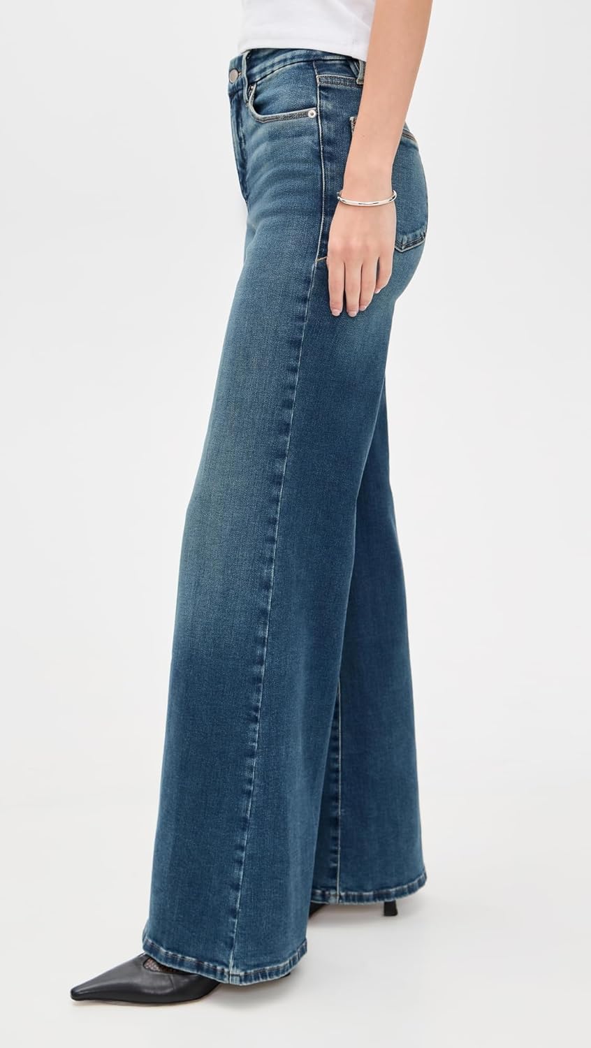 GOOD WAIST PALAZZO JEANS IN INDIGO977 BY GOOD AMERICAN - Image 4