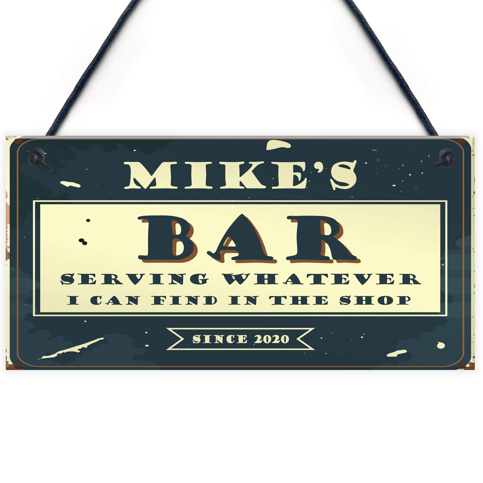 Red Ocean Novelty Bar Decor Personalised Home Bar Signs Funny Man Cave Gifts For Him