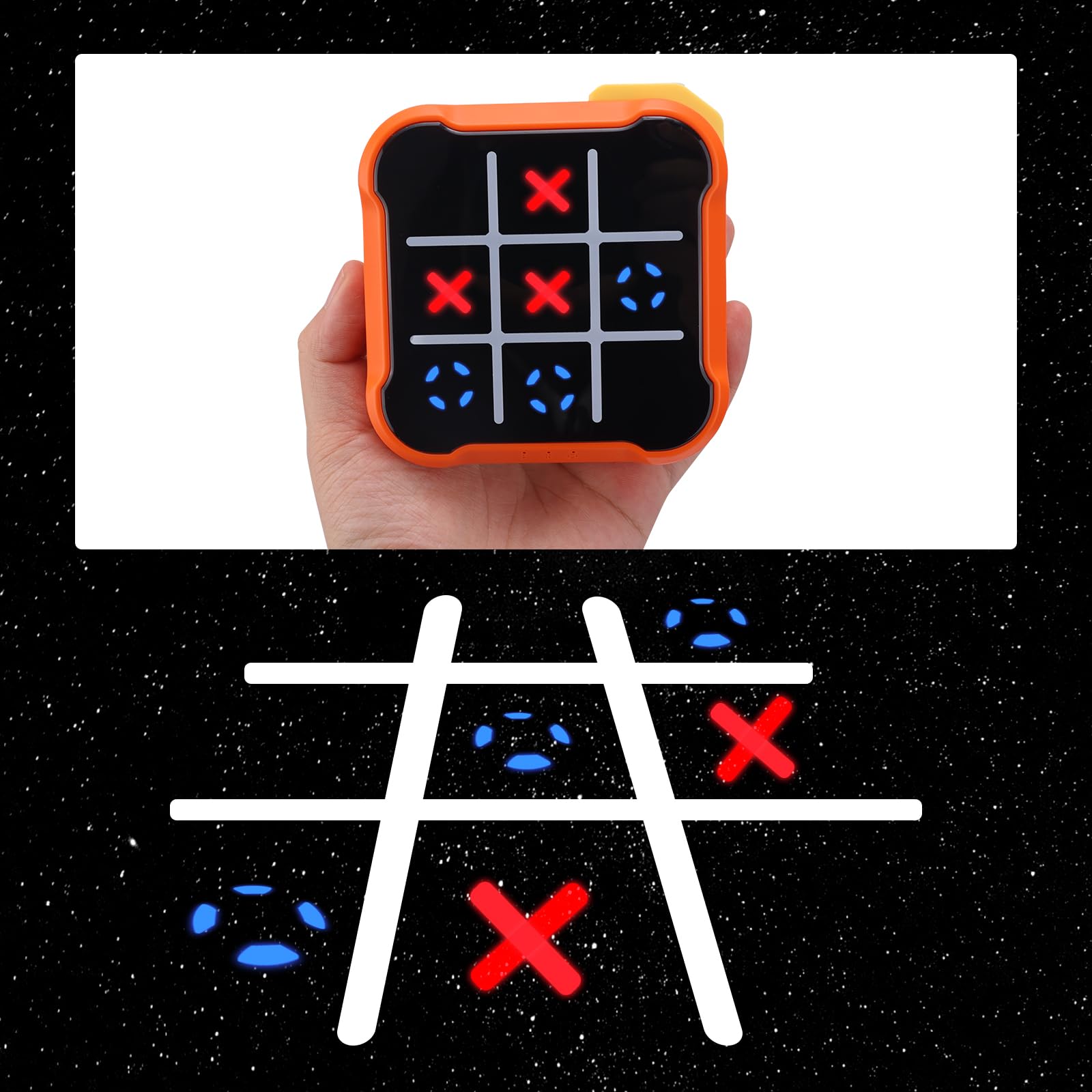 Elektronisches Tic-Tac-Toe 4-in-1 - Tragbare Spielkonsole