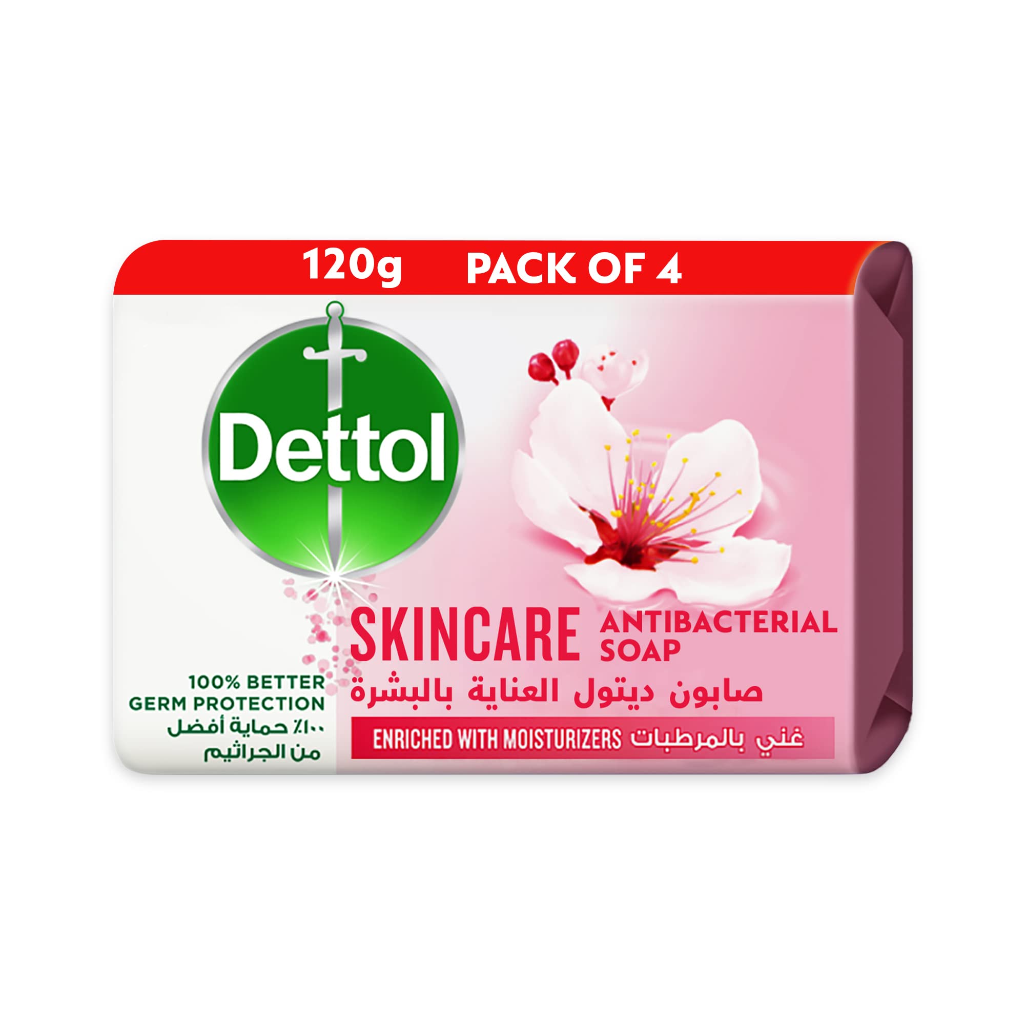 Dettol Bar Soap Skincare 35% Off 120Gx4  (6295120045374)