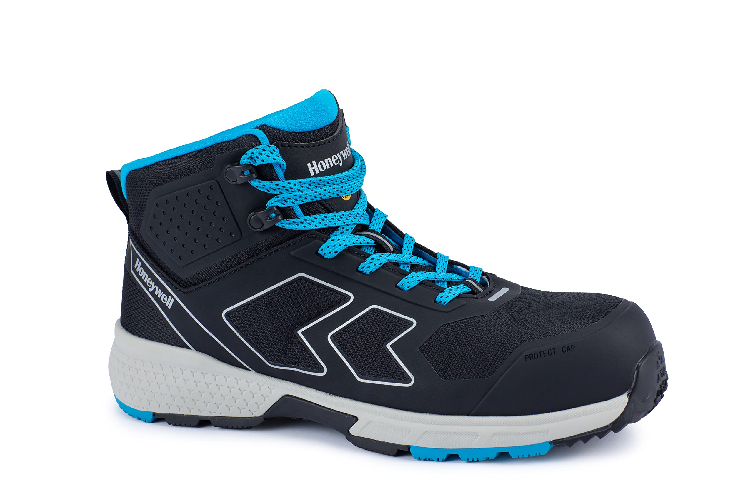 Honeywell Agile Runner S3 SRC ESD Zapatos de Seguridad Industrial para Hombres y Mujeres, Estilo de Corte Medio, Forro de Malla 3D, Puntera de Fibra de Vidrio, Azul, Talla 10 UK, 6250125-44