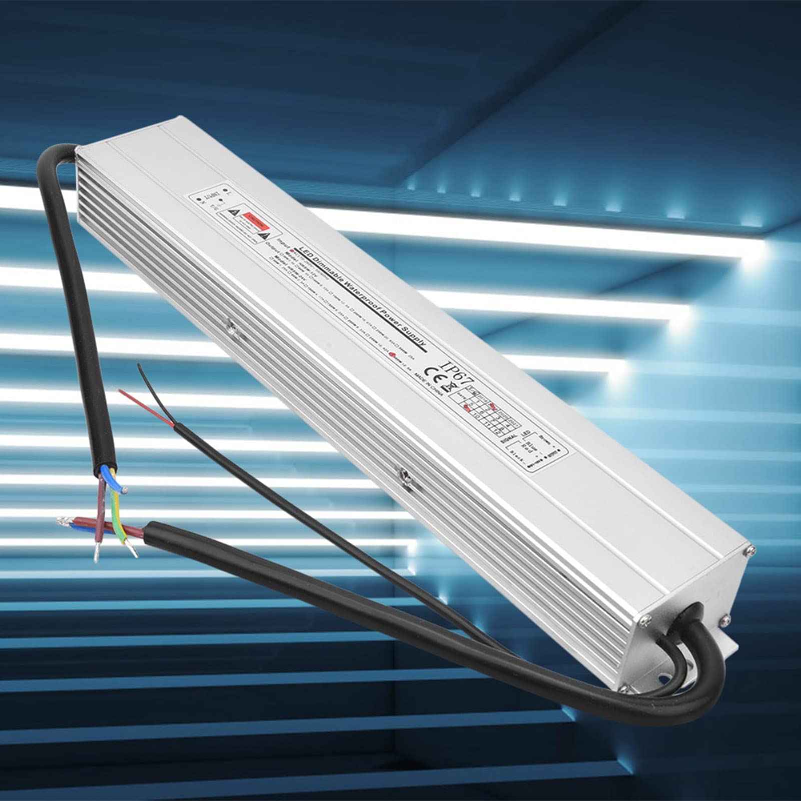 Alimentatore LED Dimmerabile Impermeabile 2 in 1 con SCR e Funzione 0-10 V per Strisce Luminose a LED e Illuminazione Commerciale - Uscita 300 W
