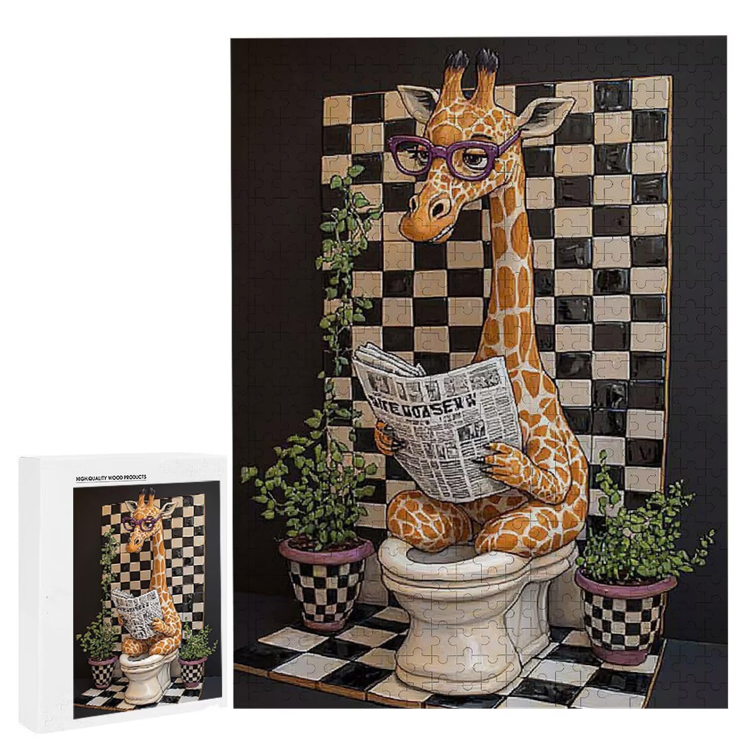 1500 Pezzi di Puzzle, Giraffe1500 Pezzi di Puzzle per Adulti, Regalo di Anniversario, Regalo di Natale, Decorazione Della Casa, Prevenzione Della Degenerazione Cerebrale Negli Anziani v-1021