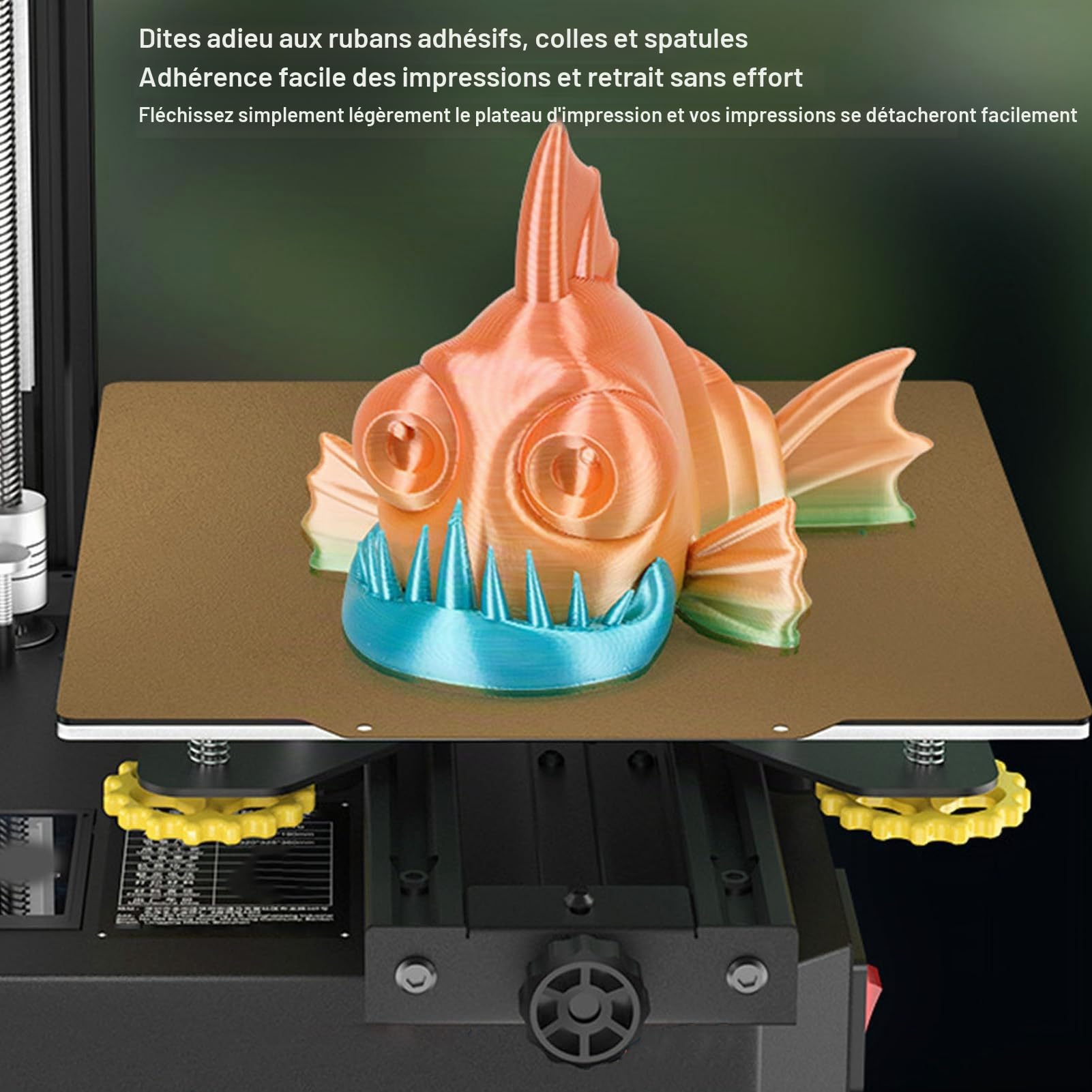 Plaque de Construction PEI en Acier à Ressort avec Texture Mate 332x340mm pour Imprimante 3D Raise3D Pro2 PRO 2 PLUS, Base Magnétique Double Face
