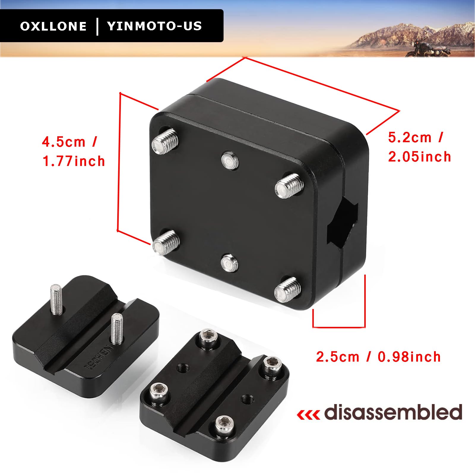 Soporte de navegación GPS para teléfono móvil de 12 mm/16 mm de diámetro para R1200GS LC ADV R1250GS S1000XR CRF1000L F800GS (negro)