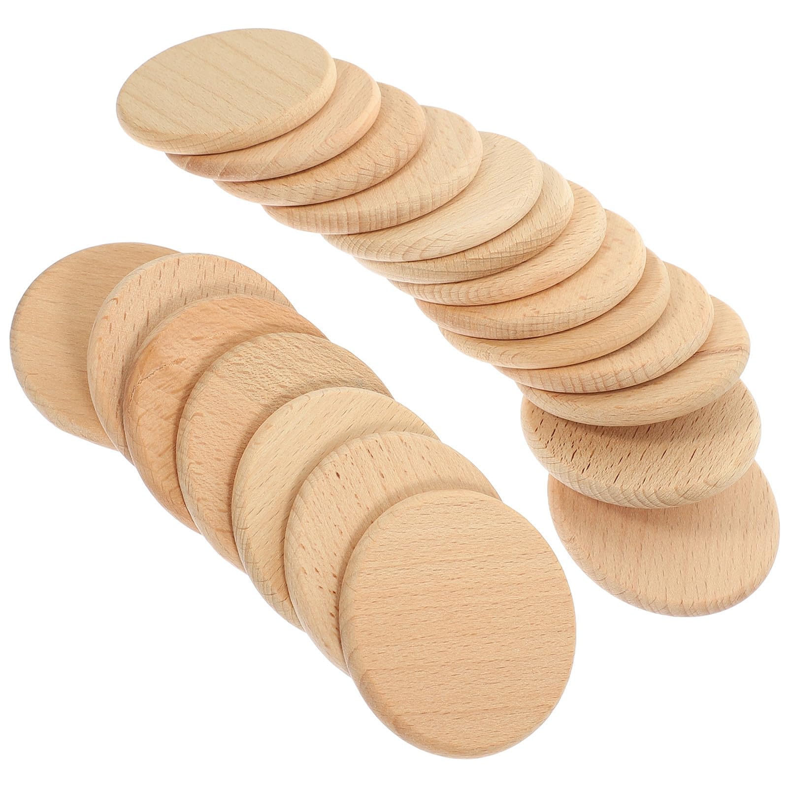 HOMSFOU Rodajas de Madera sin Terminar Decoración Rústica de Madera Natural Redondas 20 Piezas para Manualidades para Estanterías y Bricolaje
