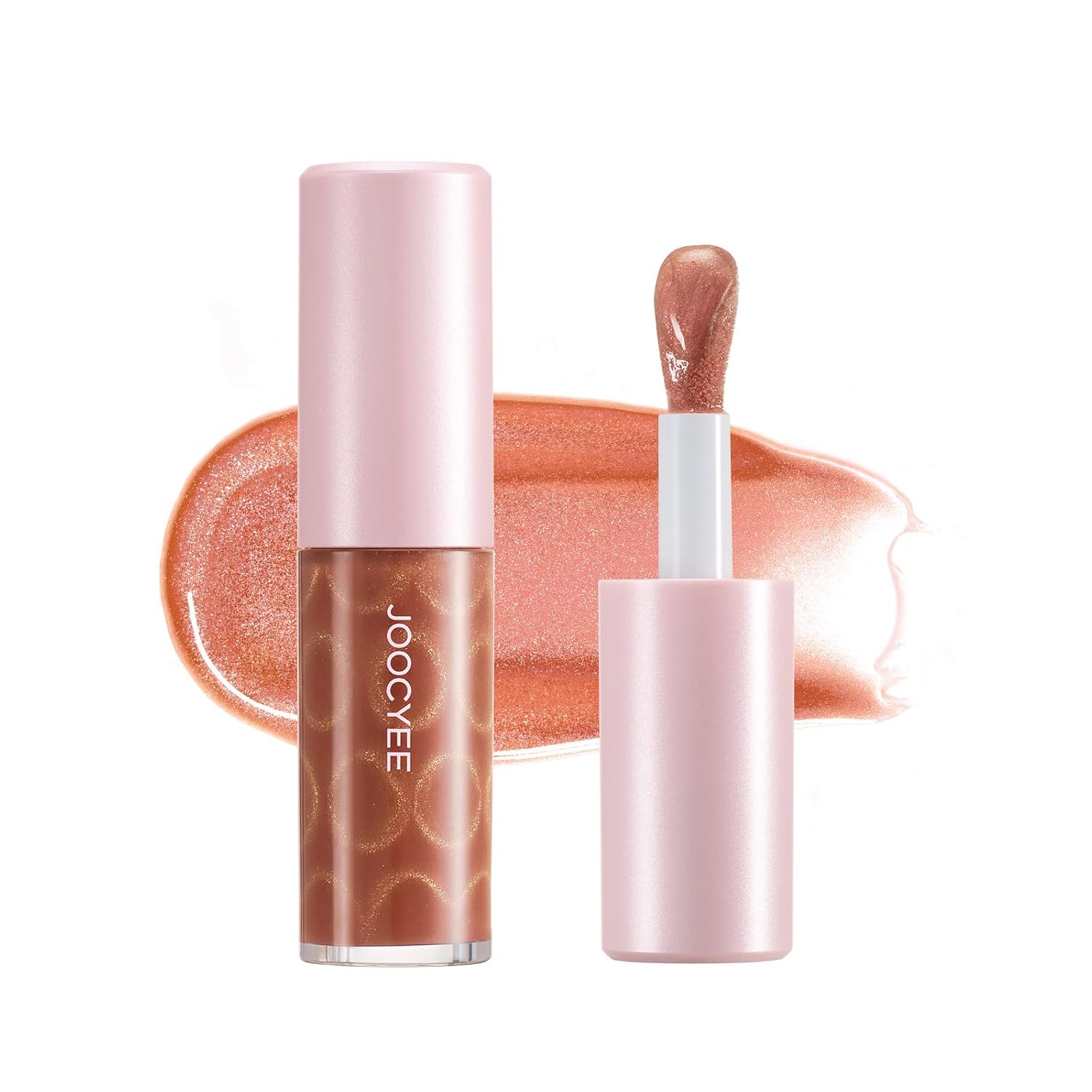 Joocyee Cat Eye Lip Gloss High Shine Plumping Tint Shimmer Holographic Glow Moisturizing Non-Sticky Lip Makeup Gift - Stellar Embers