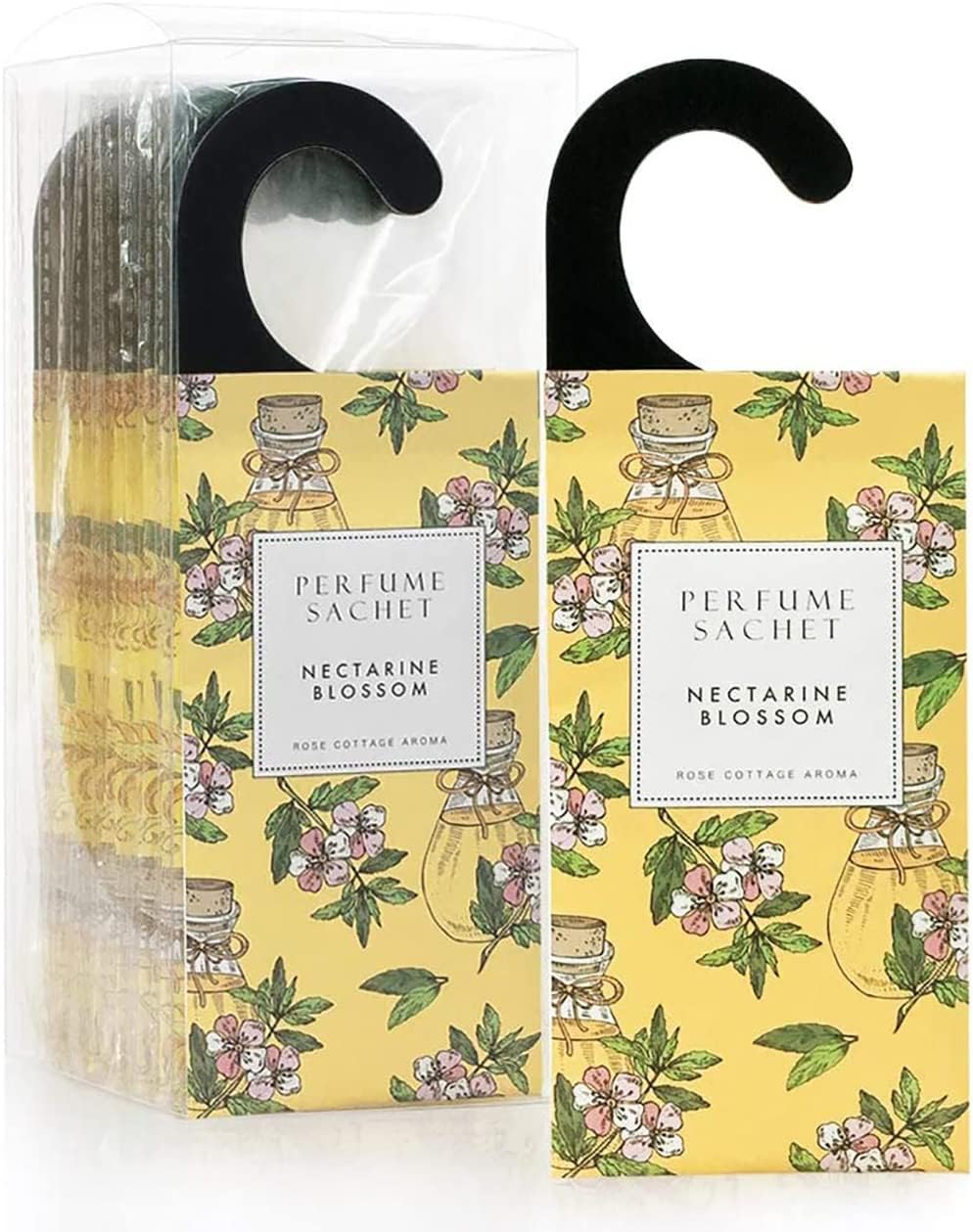 ROSE COTTAGELarge 12 Packs Hyacinths Hanging Closet Deodorizer Air Freshener Long Lasting Scented Sachets Smell Goods for House