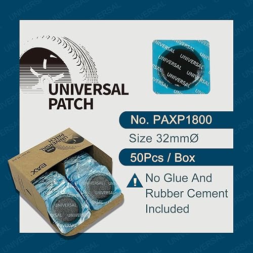 Miniatura 2 de PAX 50 piezas de 1.260 in redondos universales para reparación de tubos y neumáticos, para neumáticos radiales y sesgados, motocicleta, automóvil,