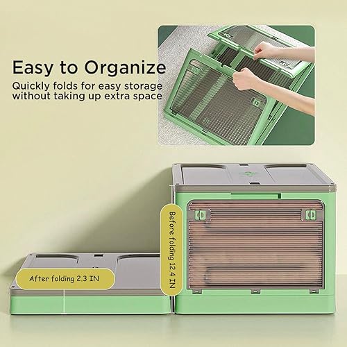 Miniatura 10 de Organizador de plástico para maletero, organizadores y almacenamiento de armario, contenedores de almacenamiento plegables de 7 galones, artículos