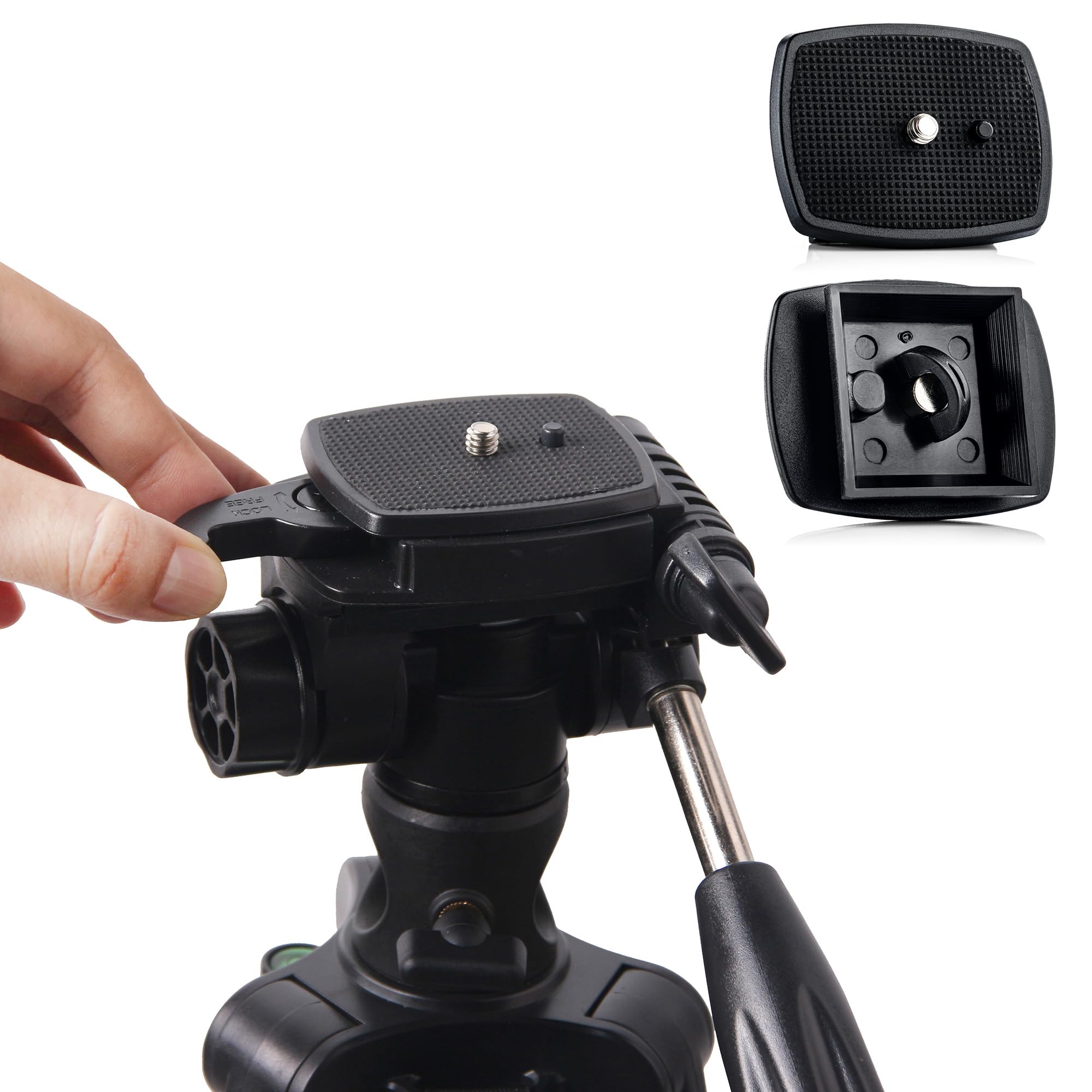MOJOGEAR Trípode 3 en 1 de 167 cm: Trípode, Monopié y Brazo Horizontal para Tomas Superiores - con Soporte para Teléfono y Bolsa de Transporte - Tripod para Teléfono - Tripod para Cámara