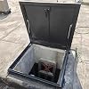 Commercial Roof Access Hatch, Roof Steel Security Door, 20 22 24 26 28 30 32 34 36 38 40 inch Galvanized Powder Coated Steel Roof Hatch,Weatherproof Pitched Roof Skylight Exit Lid with Rubber Seal80x