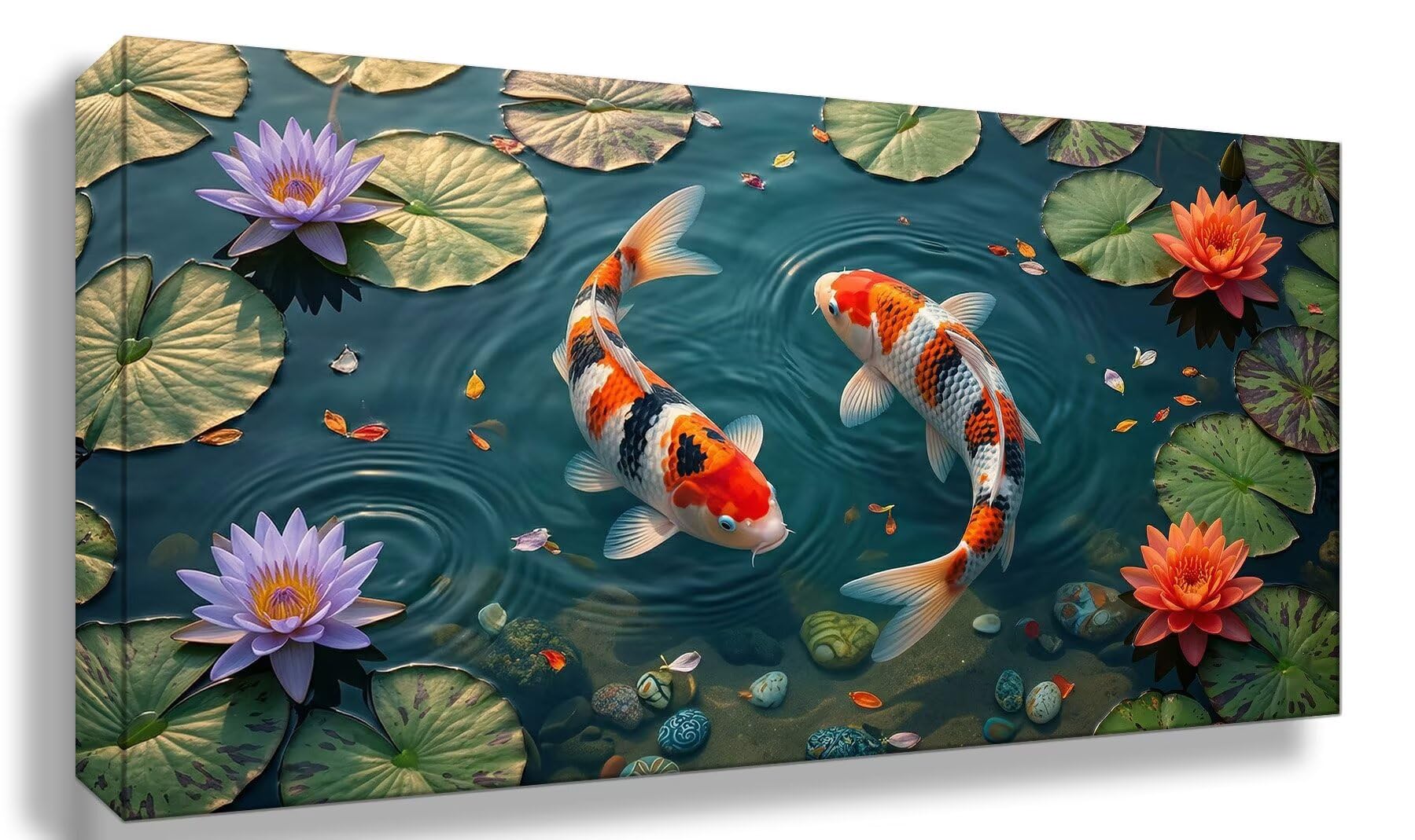 Diamond Painting Lotus Diamond Painting Erwachsene Groß XXL Karpfen, 5D Full Eckige Steine Drill Diamanten Malen Nach Zahlen, DIY Set Kreativ Set für Erwachsene Home Decor Wanddeko 100x200cm, Cod-916