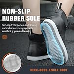 Hsttgsr Bottes de pluie pour les hommes Anti-dérapant Bottes en caoutchouc imperméable Non-dépliant Mid Calf Jardin Bottes Deck Bottes Hommes Mode Bottes pluie Hommes Bottes caoutchouc Chaussures de voile pour la pêche Boating Camping