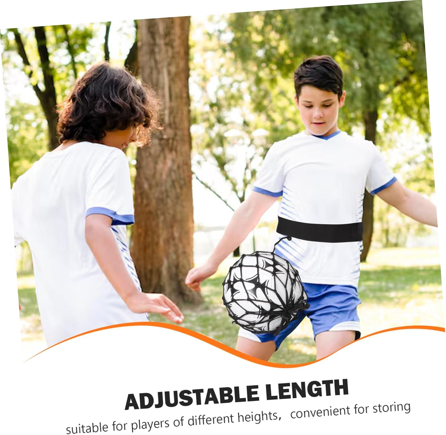YARNOW Soccer Ball Trainer Belt Mesh Football Training Net Bag for Men Stable Neoprene Material Compact Foldable Training Aid
