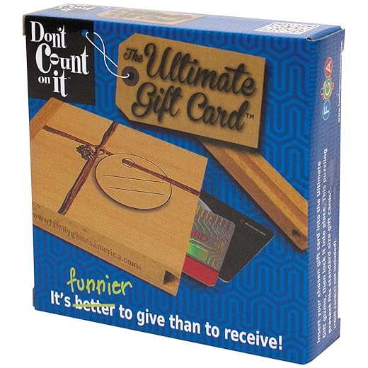 Family Games Don't Count On It Ultimate Gift Card Holder Puzzle Gift (1 Piece)