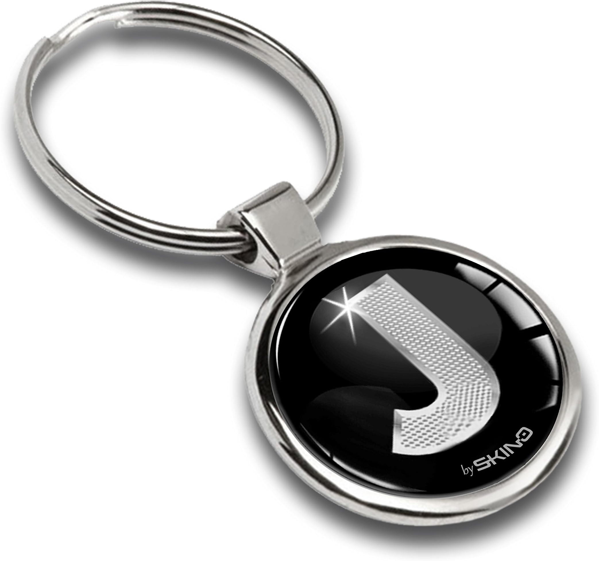 SkinoEuInitial Keychain A to Z Trendy Chain Alphabet Name Womens Mens Personalized Stainless Steel Jewelry Gift Key Ring Letter J KK 10