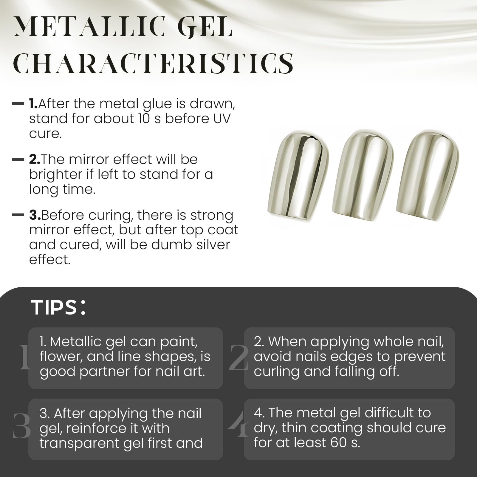 Gel de peinture métallique pour ongles, liner métallique, kit de peinture à jour, gel UV réfléchissant fort, avec pinceaux, gel à ongles, or clair