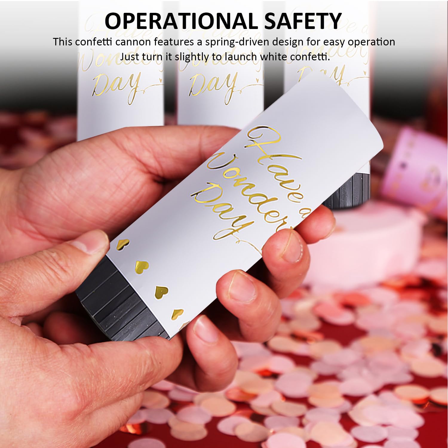 Lot De 6 Canons à Confettis Blancs Pour Mariage | Shooters