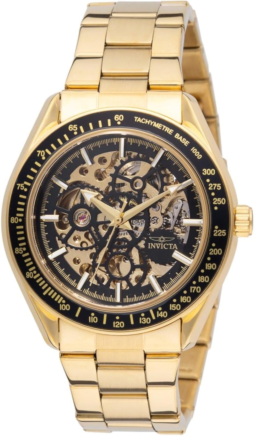 Invicta Objet D Art Men 43mm Stainless Steel Gold Black dial