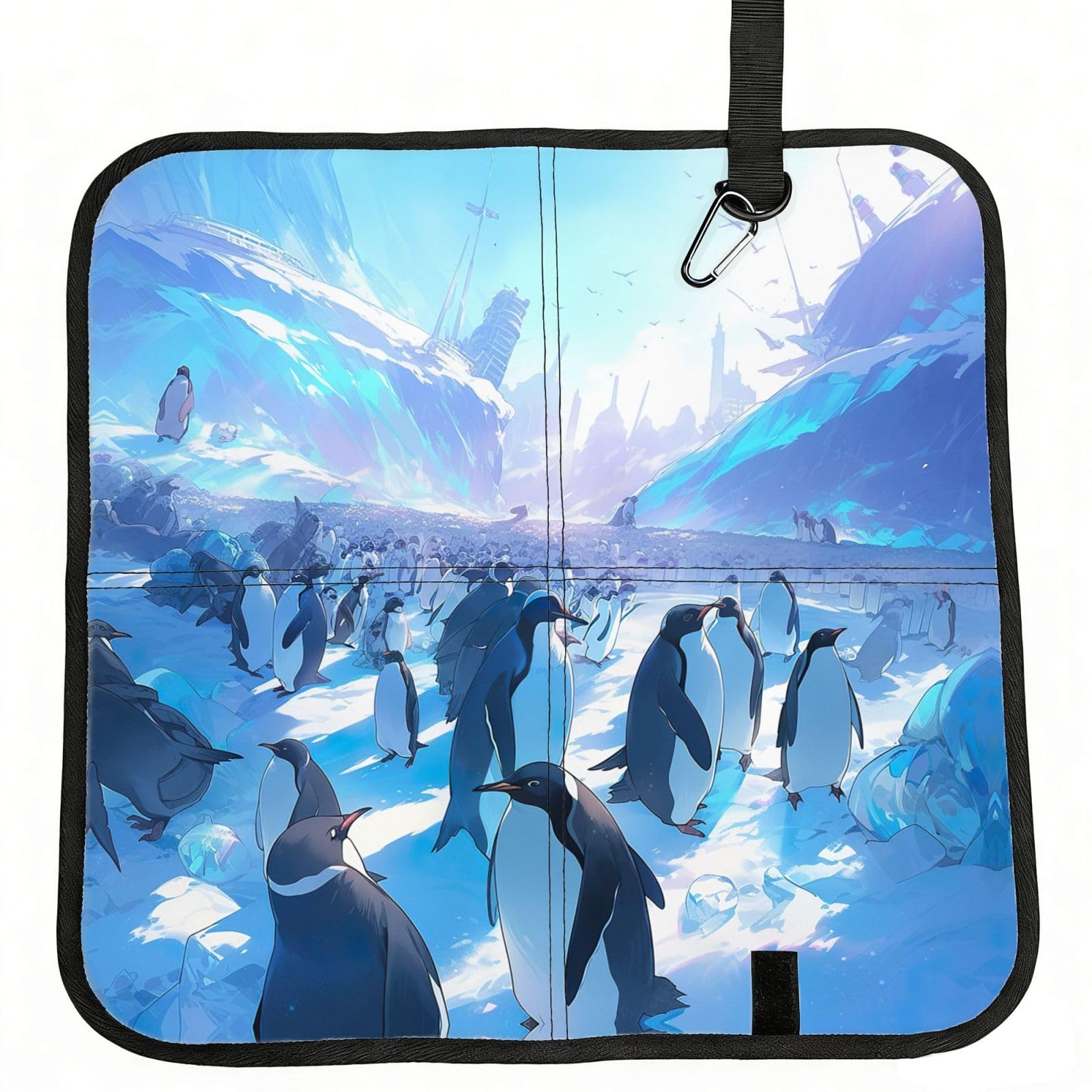 YGLHBDPBF Penguins Print Camping seat cushion,Foldable Sitting Pads,Save Backpack Space for Hiking