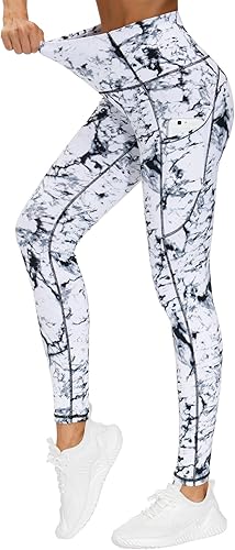 The Gym People - Pantalones deportivos gruesos de tiro alto, con bolsillos y control de abdomen, leggings para entrenar, correr, hacer yoga, para