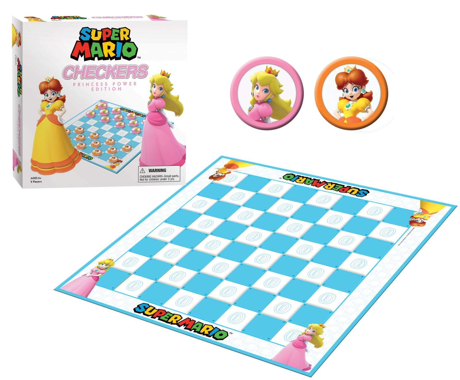Super Mario Boardgame Checkers Princess Power USAopoly Giochi Tavolo Accessori