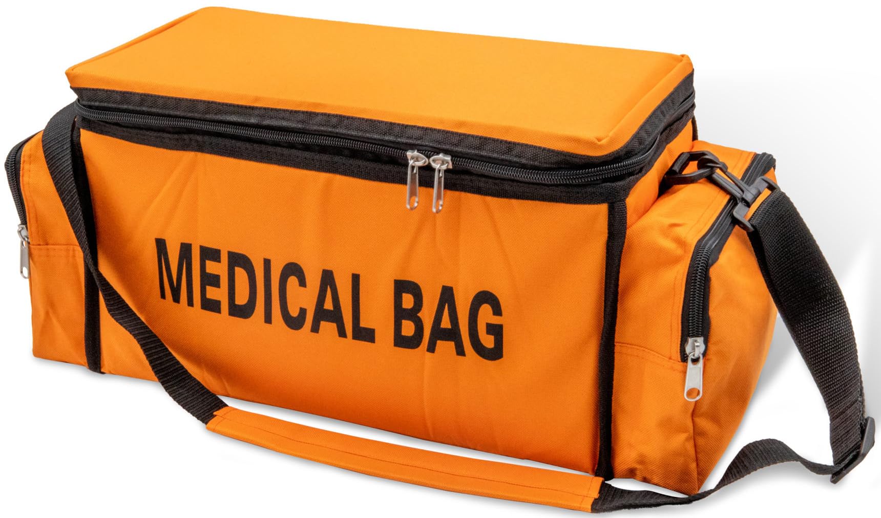 Borsa di Pronto Soccorso per aziende del gruppo A e B in nylon arancio con tracolla, ALL. 1 DA 3 LAVORATORI 470x240x190 mm