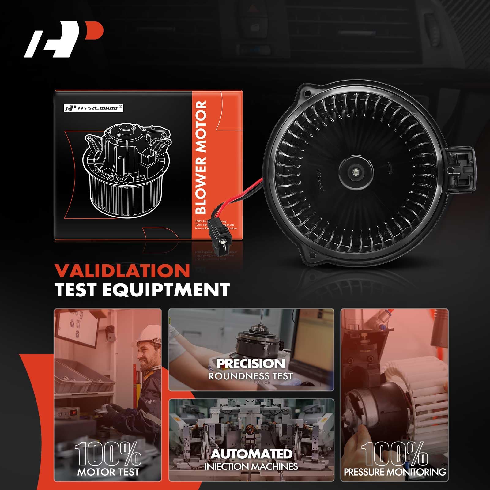 A-Premium Motor de ventilador delantero HVAC con jaula de ventilador | Compatible con Kia Rio 2012 2013 2014 2015 2016 2017, L4 1.6L – Repuesto # 971111W100