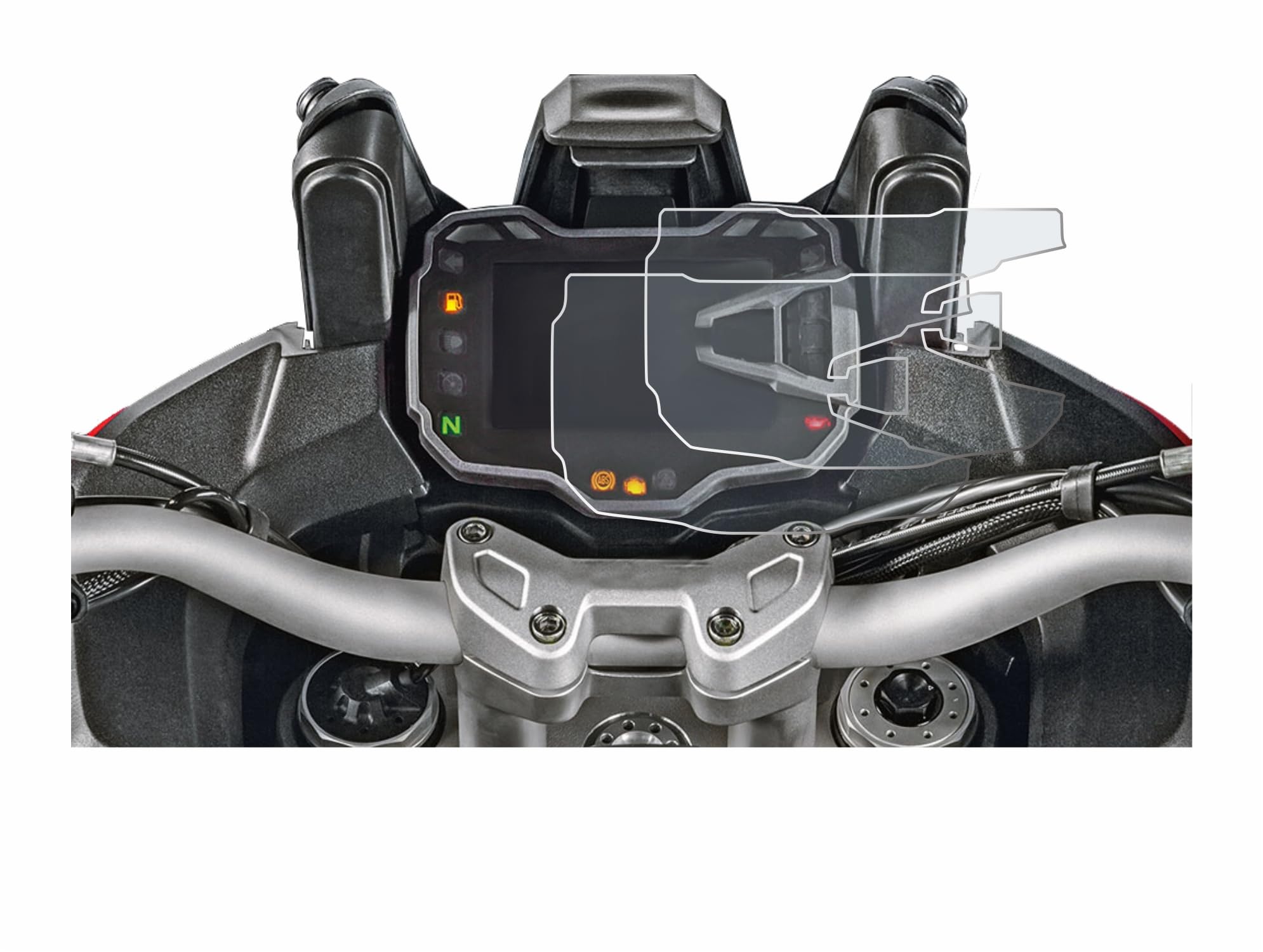 BROTECT (2 Stuks) Antireflecterende Beschermfolie voor Ducati Monster 1200S Colour-TFT-Display Anti-Glare Screen Protector, Mat, Ontspiegelend