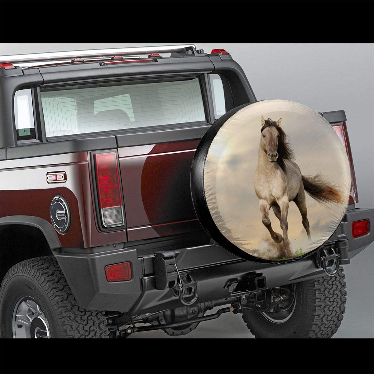 Reserverad-Abdeckung Mit Pferd & Wolken - Universell Für 15 Zoll Reifen