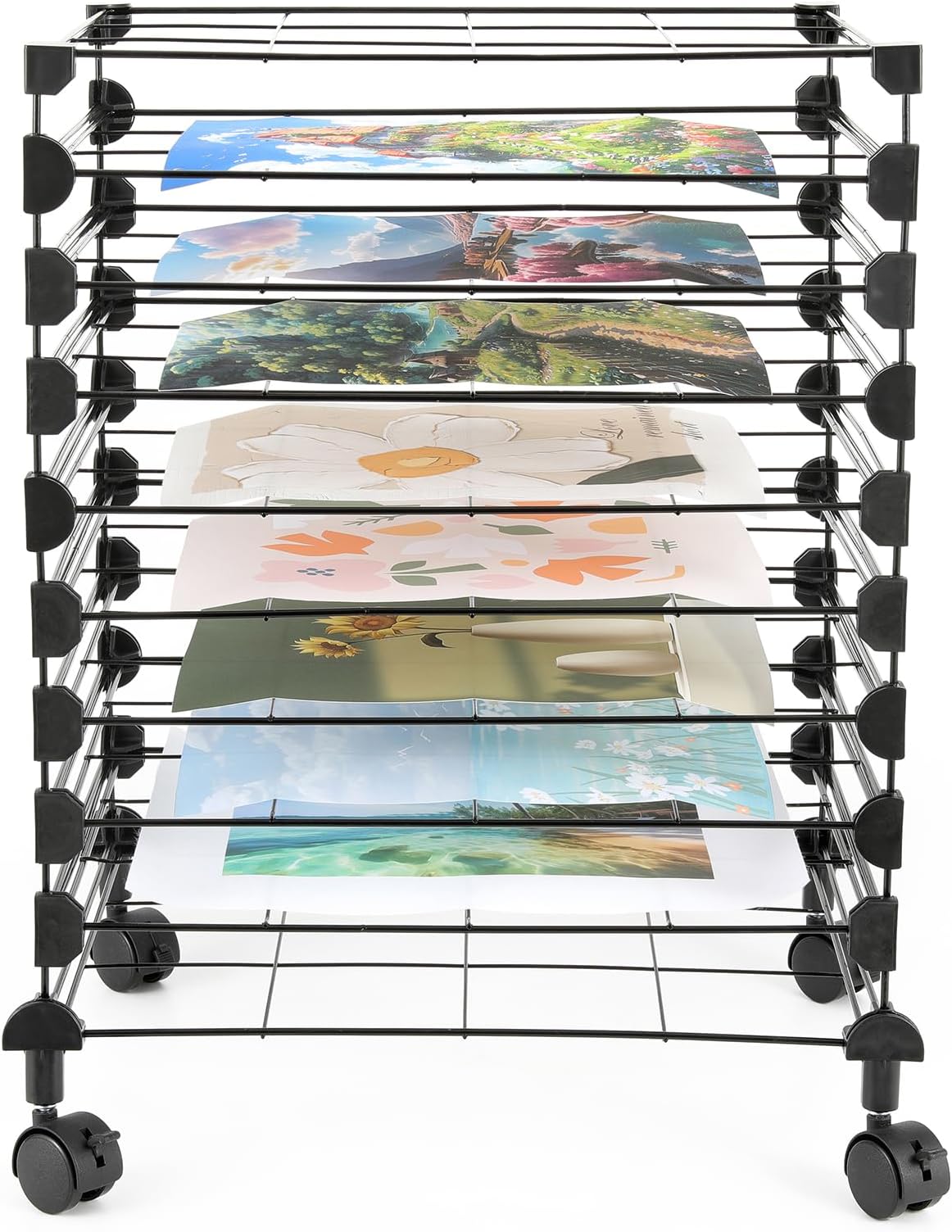 Amazon.com: QKOSMTL Art Drying Rack for Painting, 18 Removable Shelves ...