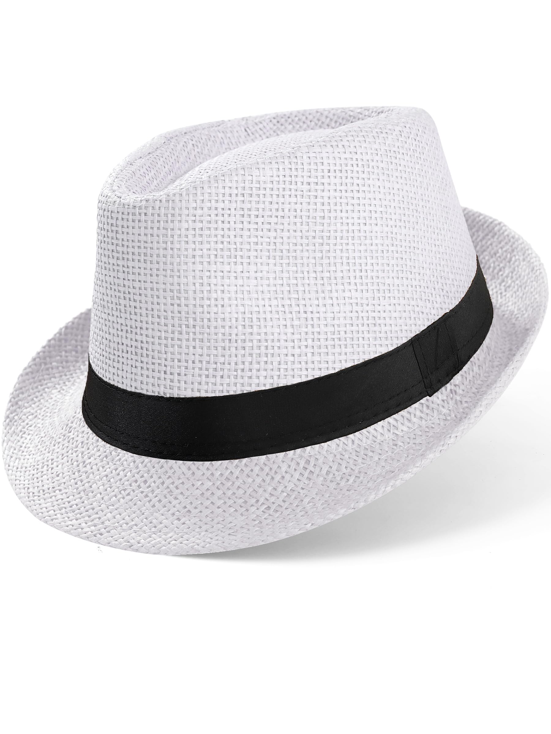 BABEYOND Men's 1920s Short Brim Trilby Fedora Hat