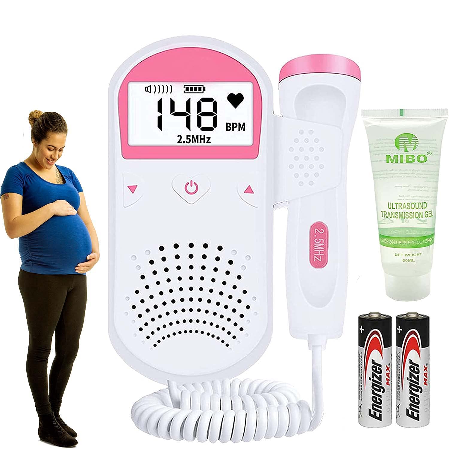 Fetal Heartbeat Doppler,Heart Rate Monitor Handheld Doppler Easy to Use Best Gift